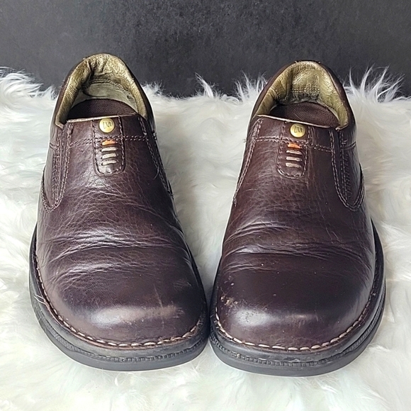 MERRELLS "World Legend" Stolen Brown Leather Slip On Loafers Size‎ 7 - Picture 1 of 7